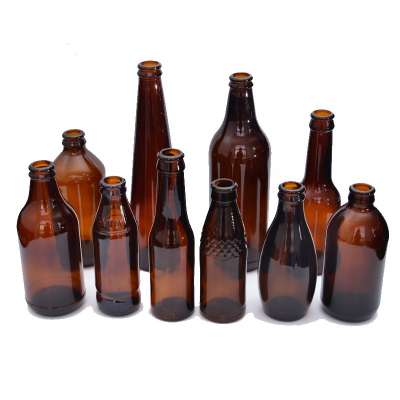 Amber glass bottle 330ml for syrup hotsale