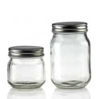 Wide Mouth Glass Mason Jar/Glass Jar With Metal Lid/Glass Storage jar for jam