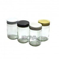 4 Oz 8Oz 12 Oz 16 Oz 32 Oz 300Ml Glass Mason Jar With Metal Lid / Wide Mouth Mason Jam Jar