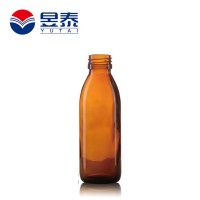 China Factory 130ml Clear Maple Empty Oval Syrup Glass Bottle